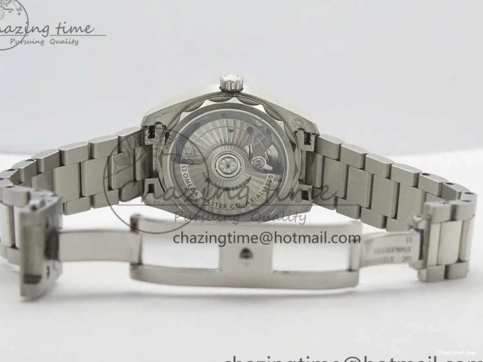 0321 SportInspired Aqua Terra 150M 34mm Ladies SS VSF 1:1 Best Edition Silver Dial Diamonds Markers on SS Bracelet A 7932